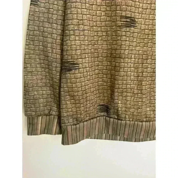 oc orderplus Hoodie / Sweatshirt ~ Brick Pattern ~ Green Combo ~ Sz Large - Picture 5 of 10